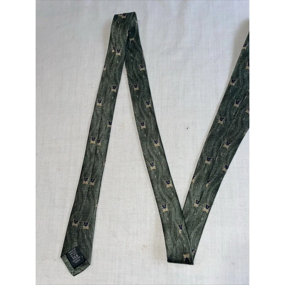 Graham & Lockwood Men’s Dress Tie Size 57” Green 100% Silk Business Formal